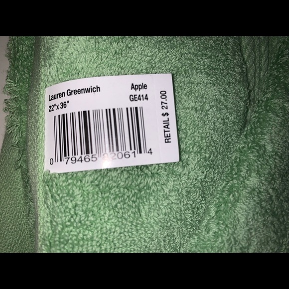 Ralph Lauren Cotton Bath Mat Apple Green 22x36” New NWT - Picture 5 of 7